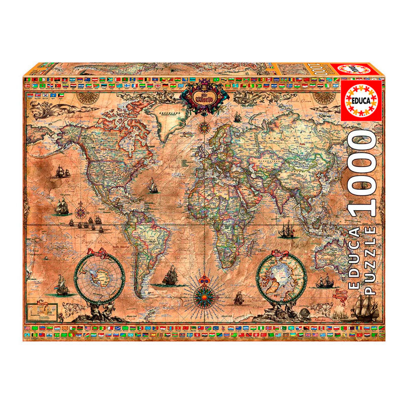 Puzzle 1000 Piezas Mapamundi Educa