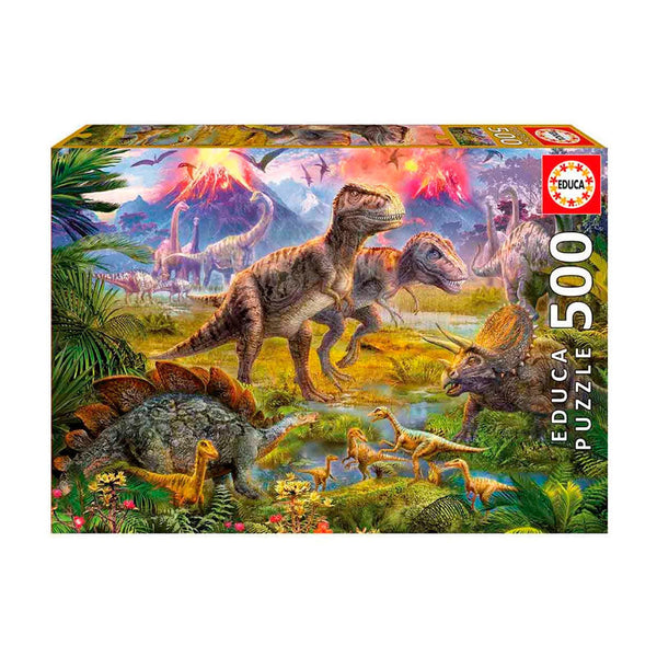 Puzzle 500 Piezas Encuentro con Dinosaurios Educa