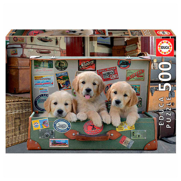 Puzzle 500 Piezas Cachorros en el Equipaje Educa