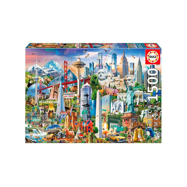 Puzzle 1500 Piezas Símbolos de Norte América Educa