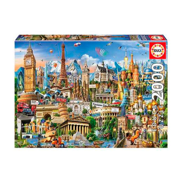 Puzzle 2000 Piezas Símbolos de Europa Educa