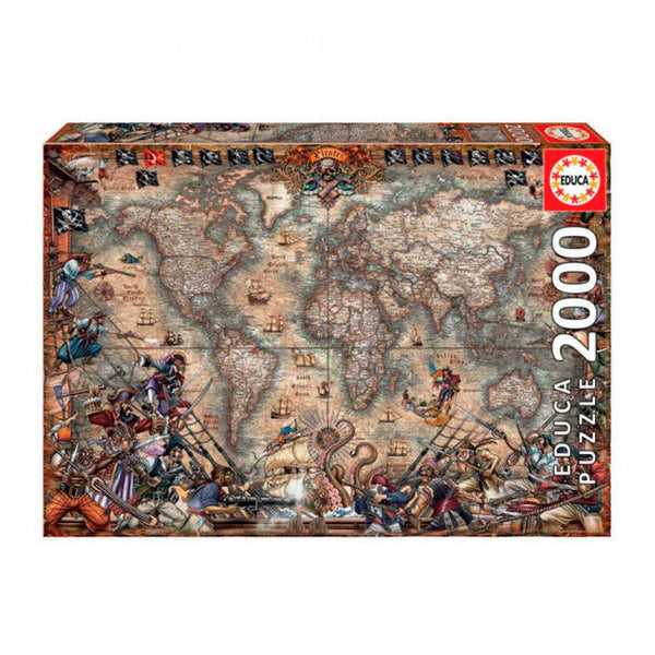 Puzzle 2000 Piezas Mapa Piratas Educa