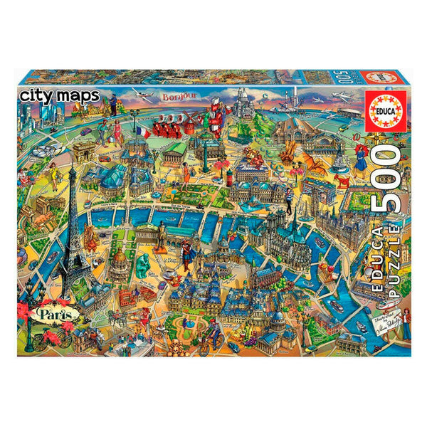 Puzzle 500 Piezas Mapa de París Educa