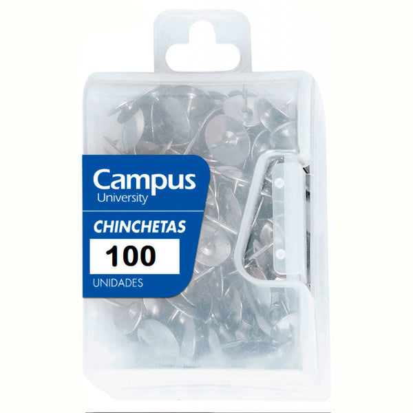 Chinchetas Cromadas 100 Unidades Campus