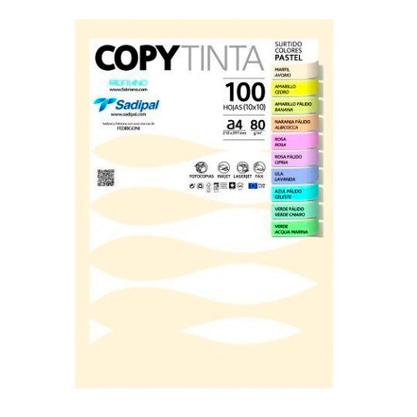 Folios Colores Palidos A4 100 Hojas CopyTinta