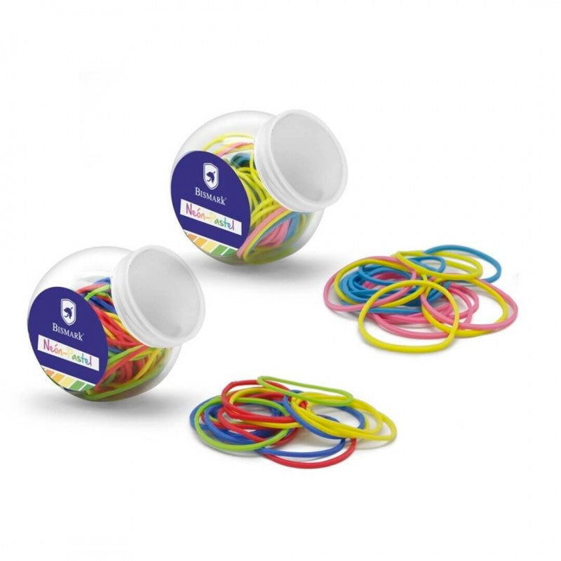 Bote 80 Gomas Elásticas Neón Pastel