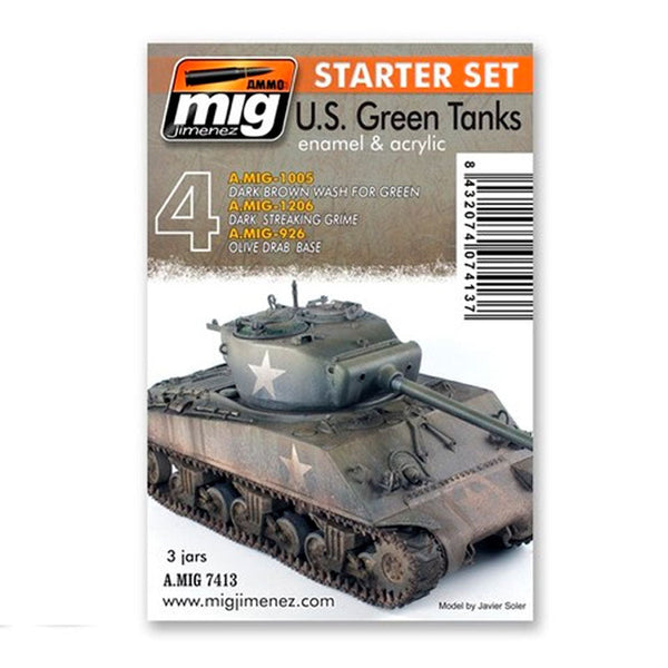 Set Iniciación Weathering US Green Tanks Ammo