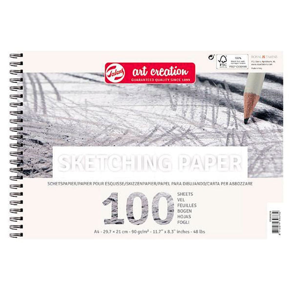 Bloc Espiral Esbozo A4 90gr 100 Hojas Blanco Art Creation