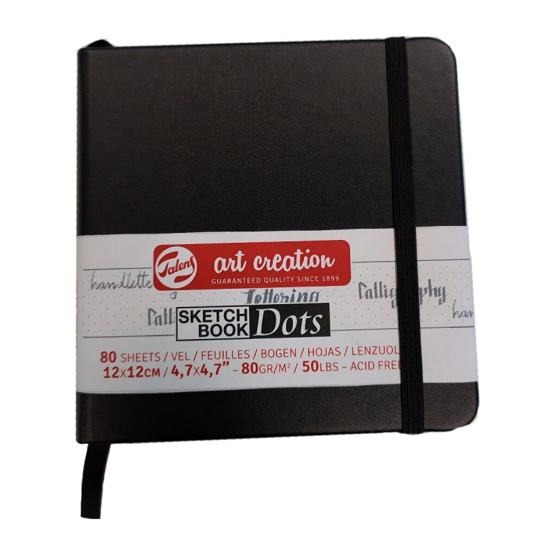 Bloc Sketchbook Negro 12x12 cm ART CREATION Puntos