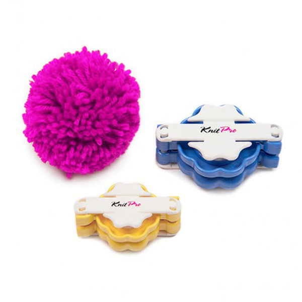 Nirvana Pompom Maker KnitPro Azul y Amarillo (1)