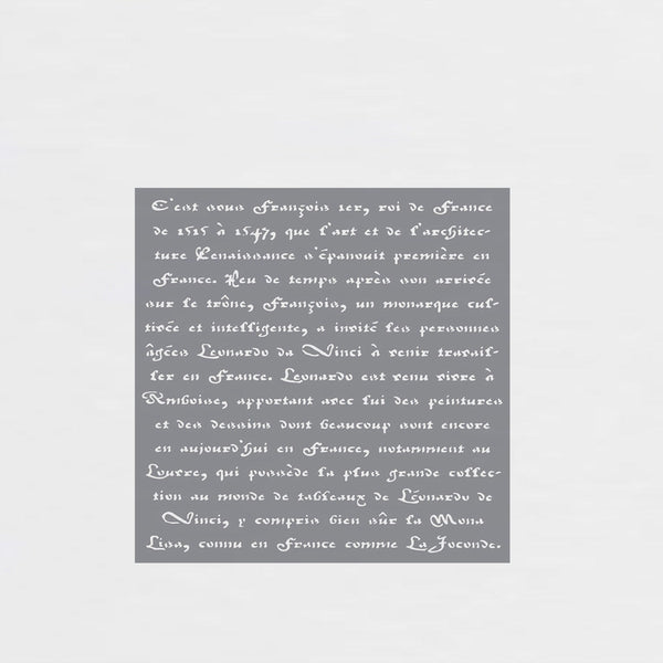 Plantilla Stencil Escritura 30,5x30,5 cm DecoArt
