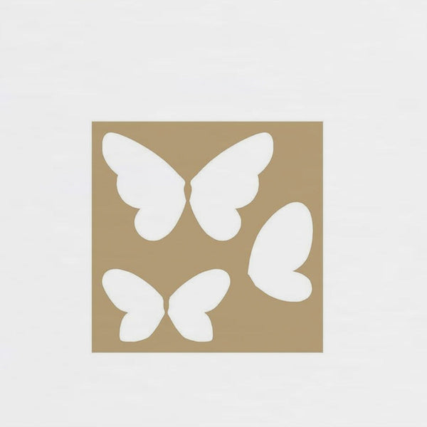 Set 2 Plantillas Kraft 20x20cm Butterflies Artemio