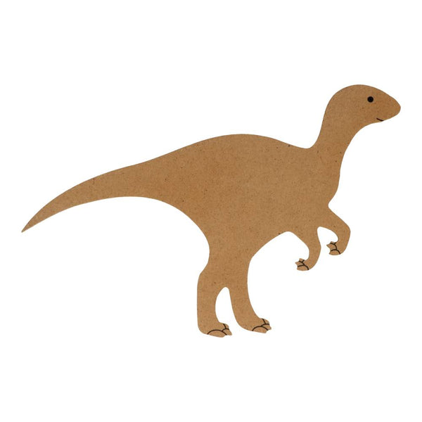 Silueta Madera Velocirraptor 15cm Colección Dinos & Co