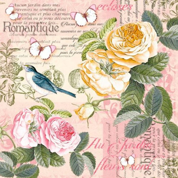 Servilletas de Papel 'Romantic Roses' 33x33cm Nouveau
