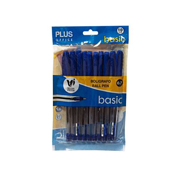 Set 10 Bolígrafos Básicos Azul Campus
