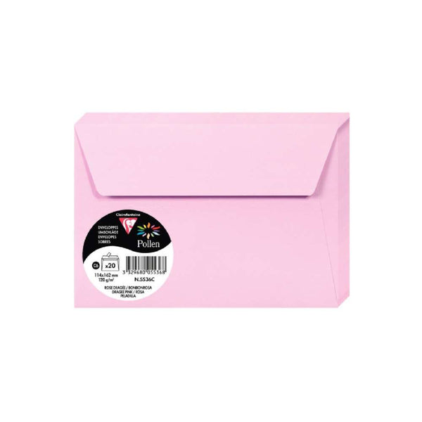 Set 20 Sobres 11x16 Rosa Peladilla Pollen Clairefontaine