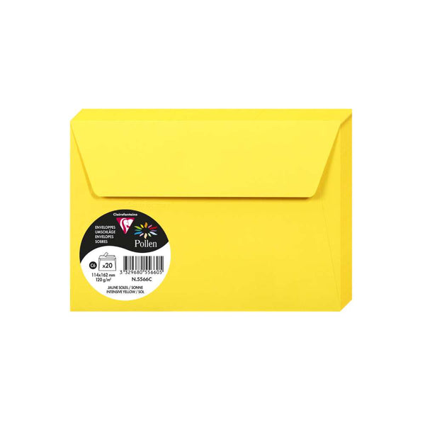 Set 20 Sobres 11x16 Amarillo Sol Pollen Clairefontaine
