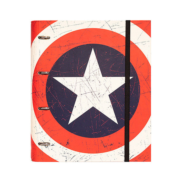 Carpeta 4 Anillas Premium Capitán América Marvel