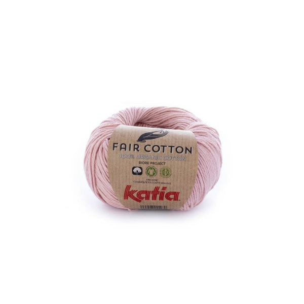 Ovillo Algodón Orgánico Fair Cotton Katia & OVILLO FAIR COTTON KATIA 13-Rosa