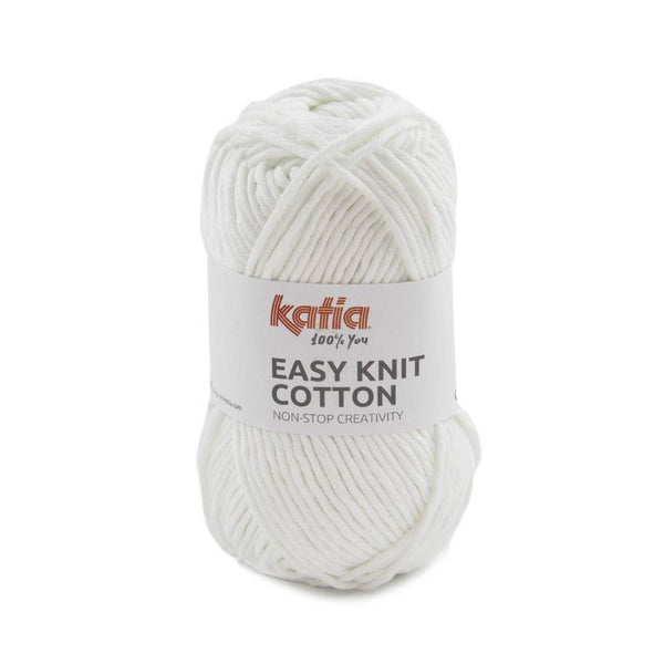 Ovillo Algodón Easy Knit Cotton Katia & Ovillo Easy Knit 1 Blanco
