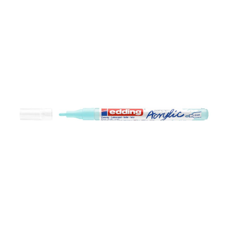 Rotulador Permanente Pintura Acrílica de 1-2mm Azul Pastel Edding