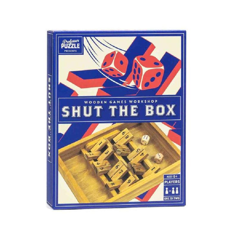 Wooden Games Workshop Shut the Box Professor Puzzle