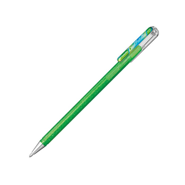 Bolígrafo Roller Gel Dual Metallic K110 Verde Dúo  Pentel