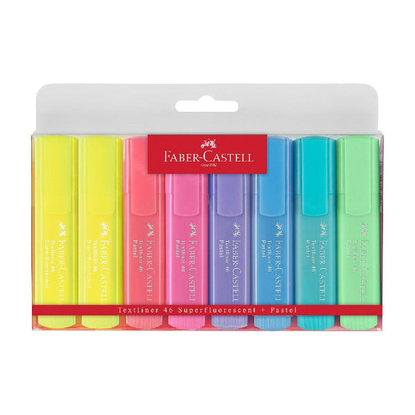 Set 8 Subrayadores Textliner Pastel Faber Castell