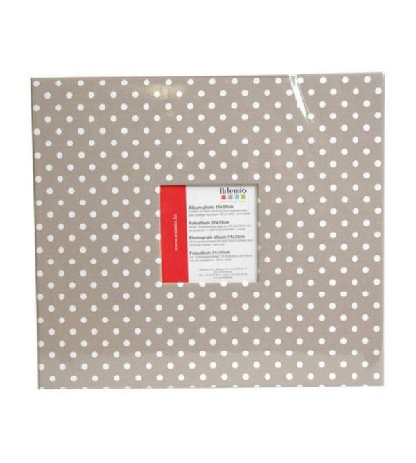 Álbum Fotos Beige con Lunares Blancos 31x35cm Artemio