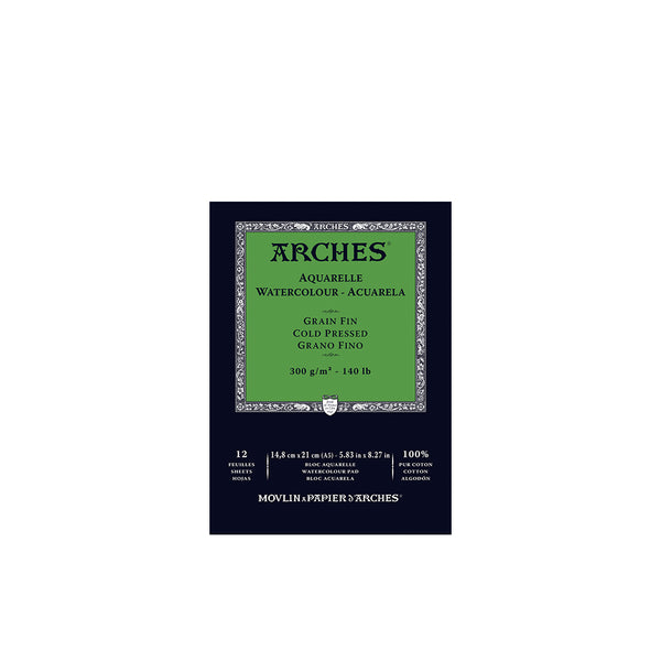 Bloc Acuarela Grano Fino Arches A5 300gr