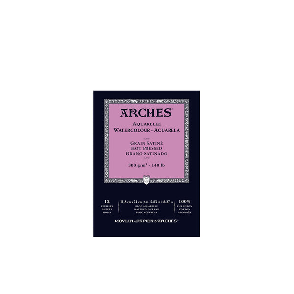 Bloc Acuarela Grano Satinado Arches A5 300gr