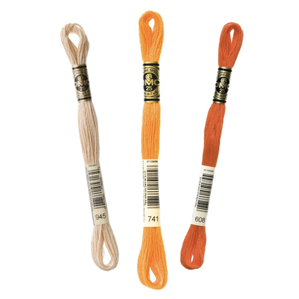 Hilo Bordar Mouliné Special DMC Surtido Naranjas & 19