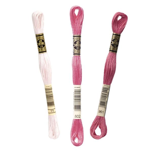 Hilo Bordar Mouliné Special DMC 3803 Tonos Rosas