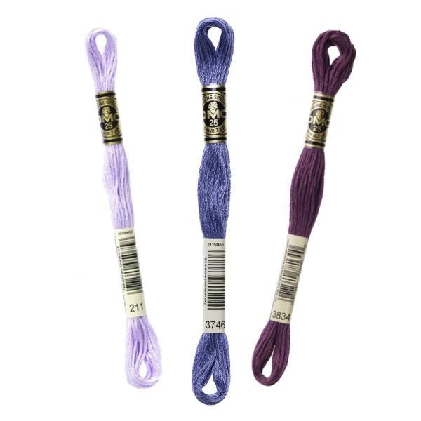 Hilo Bordar Mouliné Special DMC Tonos Violetas