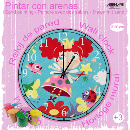 Kit Reloj de Arenas Colores 'Hada' 30cm ARENART