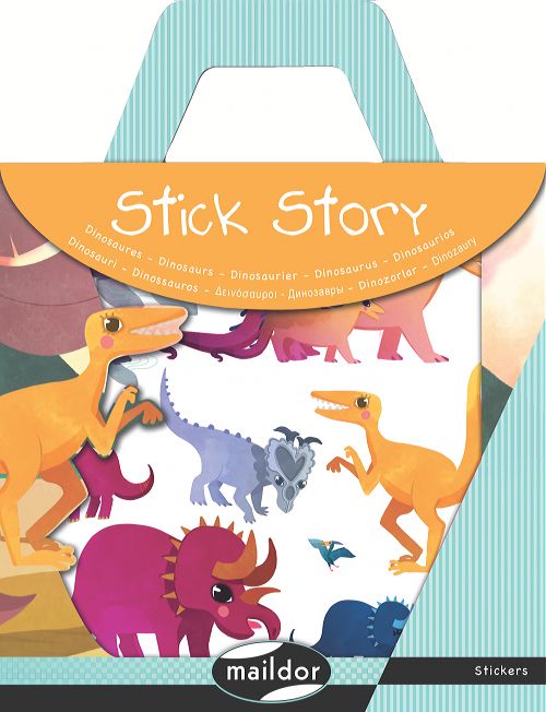 Kit Juegos Y Pegatinas Dinosaurios Stick Story