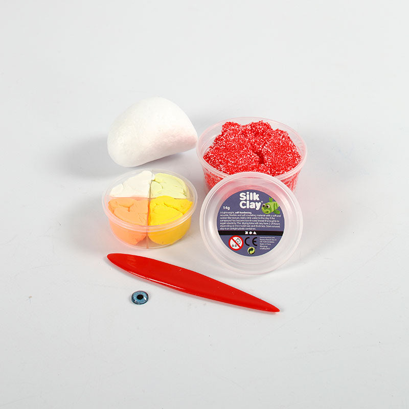 Kit de Moldear para Niños Monstruo Rojo Pasta Silk Clay + Foam Clay (4)