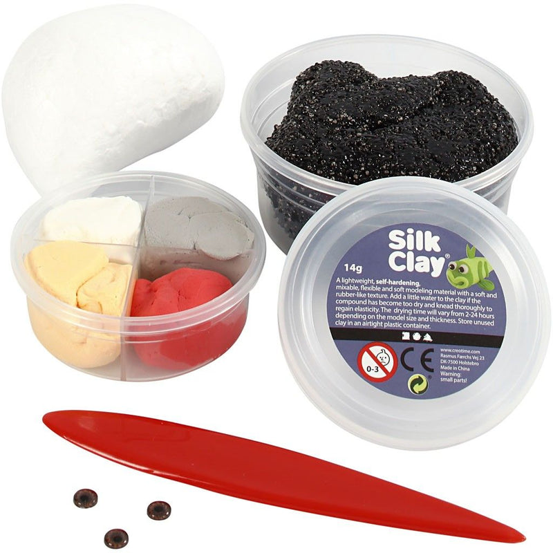 Kit de Moldear para Niños Monstruo Negro pasta Silk Clay + Foam Clay (2)