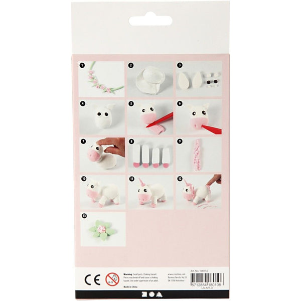 Kit Modelaje 'Unicornio Rosa' Silk Clay + Foam Clay - milbby tienda de manualidades bellas artes y scrap