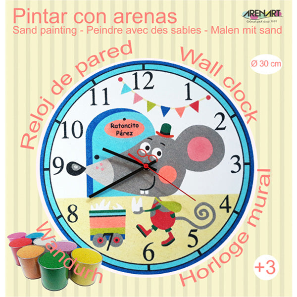 Kit Reloj de Arenas Colores 'Ratoncito Pérez' 30cm ARENART