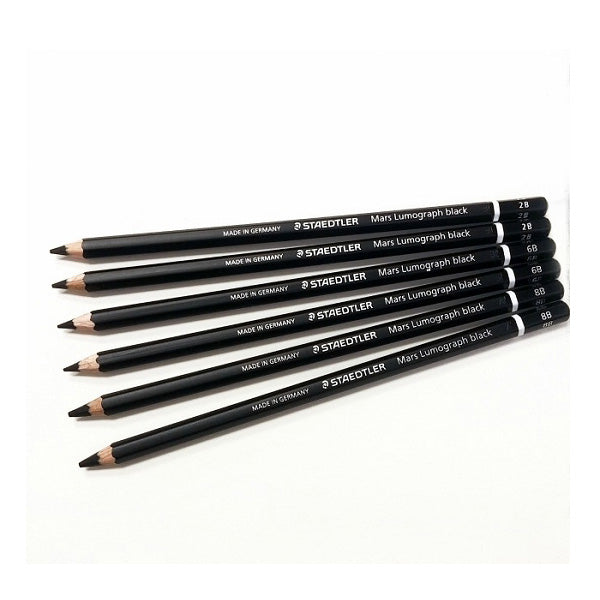 Lápices de Grafito Mars Lumograph Black 100B STAEDTLER & 8B
