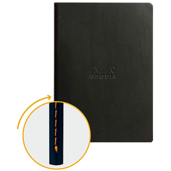 Libreta Cosida Negra A5 Rhodia