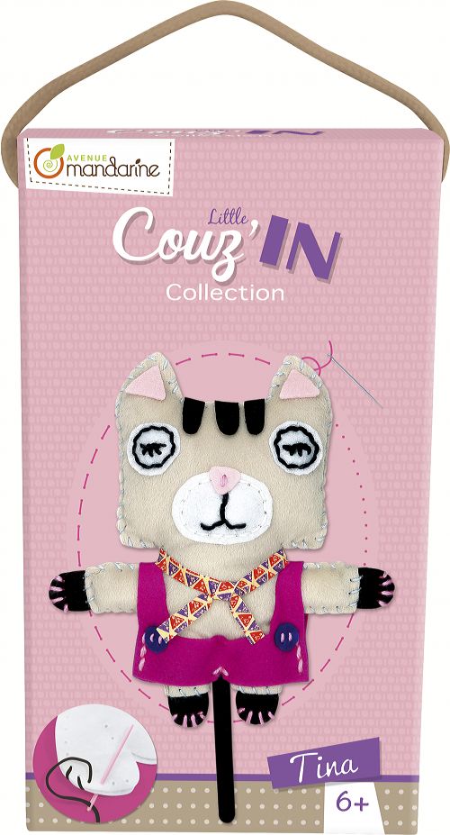 Kit Iniciación Costura Infantil del Muñeco Tina el Gato Little Couz IN de Avenue Mandarine