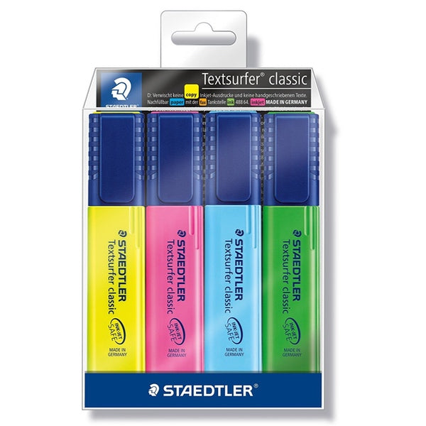 Pack 4 Subrayadores Fluorescentes STAEDTLER