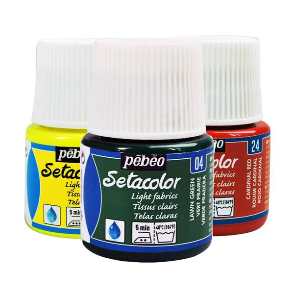 Pintura para Tela Setacolor Tejido Claros 45ml Pebeo