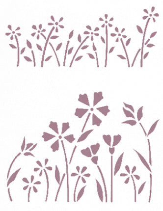 Plantilla Stencil Flores Silvestres A5 Dayka