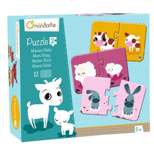 Puzzle 'Mamá/Bebé Animales' Avenue Mandarine