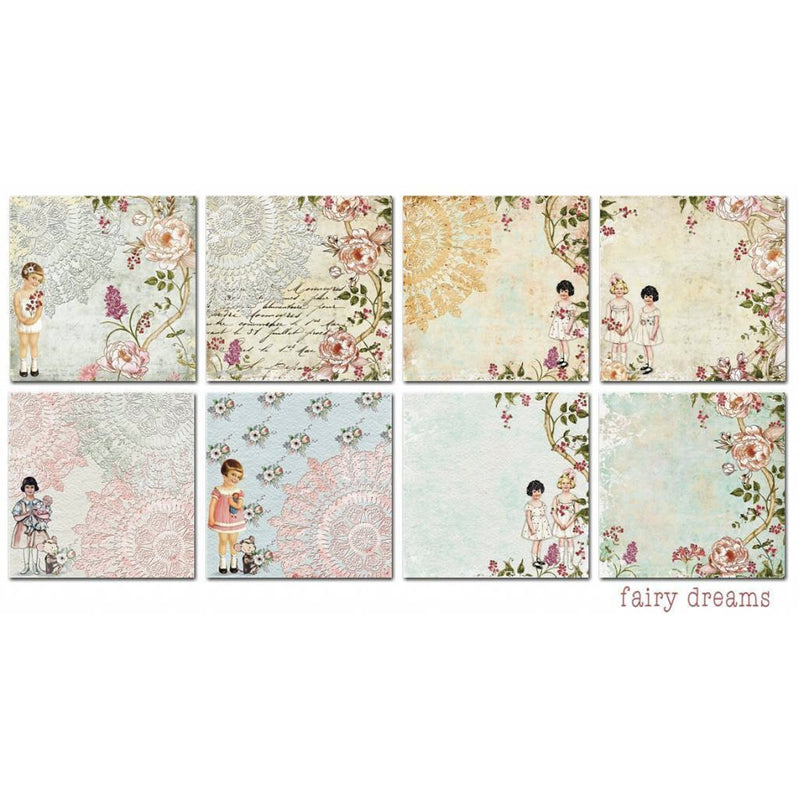 Set Papeles Scrap Fairy Dreams 6x6" Decorer - milbby tienda de manualidades bellas artes y scrap