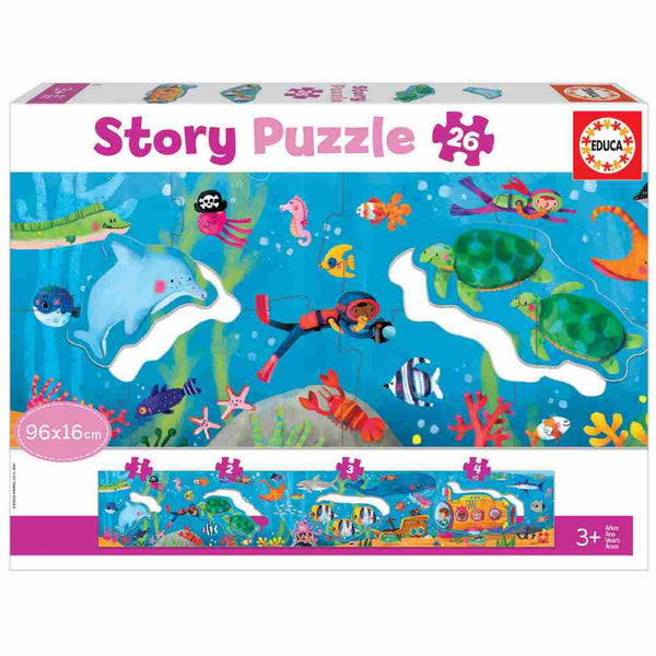 Story Puzzle Mundo Submarino Educa - milbby tienda de manualidades bellas artes y scrap
