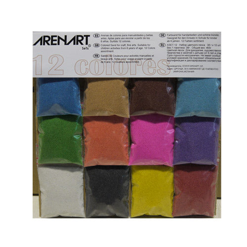 Surtido Arenas 12 Colores Básicos 38gr ARENART